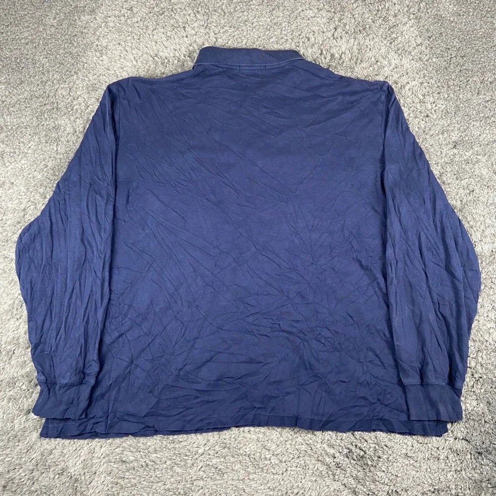 Polo Ralph Lauren Polo Shirt Mens XL Blue Classic Fit Long Sleeve Pony Logo